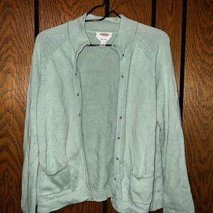 Talbots Light Green Knit Cardigan